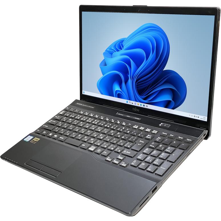 富士通LIFEBOOKWA1/F3 中古ノートパソコン 15インチ液晶 テンキー付 ウェブカメラ付（Corei5-10210U / Windows11 64bit ）