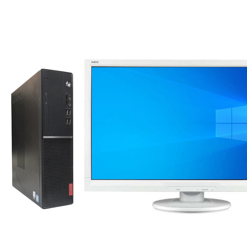 中古lenovo ThinkCentre V520Sデスクトップパソコン(Core i5-7400/8GBメモリー/128GB SSD/24インチ液晶)（Core i5-7400 / Windows 10 64bit ）