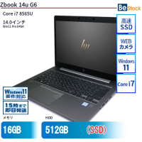 Zbook14uG6（Core i7 8565U / Win11 Pro 64bit ）