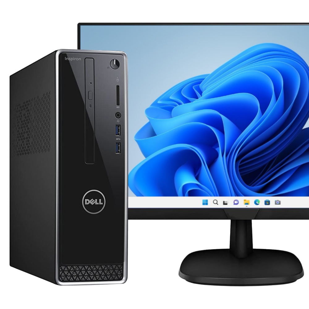 DELL Inspiron3470 Desktop PC with 21.5-inch Philips Monitor, Core i3-8100, 8GB Memory, 128GB SSD + 1TB HDD, Wireless LAN, DVD Multi, Windows 11 64bit（Core i3-8100 / Windows 11 64bit ）