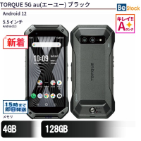 京セラTORQUE5Gau(エーユー)ブラック Android13 4GB 128GB スマートフォン（Android 12 (2.1GHz) / Android ）